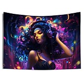billige Blacklight -billedvev-blacklight billedvev uv reaktiv glød i mørket glød party neon trippy tåkete pop kvinne hengende billedvev veggkunst veggmaleri for stue soverom