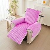 abordables Funda de sofá-Fundas de peluche de conejo para sillón reclinable grande, funda de asiento reversible, protector lavable con correas elásticas ajustables para niños y mascotas