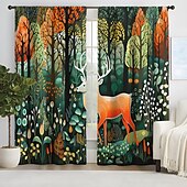 billiga Gardiner och draperier-2 paneler gardiner för vardagsrum sovrum, blommor gardin draperier för sovrum dörr kök fönster behandlingar värmeisolerade rum mörkare