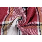 cheap Sherpa Jackets-Women&#039;s Shirt Blouse Fashion Plaid Buttons Pocket Print Long Sleeve Regular Tops Shirt Collar Casual Black Red Green Khaki Spring &amp;  Fall