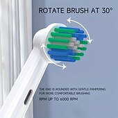 abordables Protections personnelles-Ensemble de brosse à dents électrique à induction pour couples - Tête ronde rotative à cheveux doux Têtes de brosse compatibles automatiques idéales pour les hommes et les femmes Favorise la santé