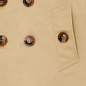 billiga Jackor och rockar för pojkar-Barn Pojkar Trenchcoat Ytterkläder Ensfärgat Långärmad Ficka Täcka Skola Häftig Dagligen Svart 3-delad kostym (jacka + byxor + slips) Kaki 4-delat set (jacka + byxor + skjorta + slips) Svart 2-delat