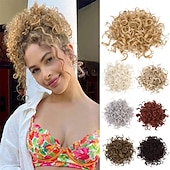 abordables Coletas-Correa Coletas Mujer / Suave / Clásico Pelo sintético Pedazo de cabello La extensión del pelo Rizado Media Fiesta / Noche / Ropa Cotidiana / Vacaciones