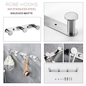 cheap Robe Hooks-Bathroom Rack Robe Hook Bathroom Shelf New Design Adorable Creative Contemporary Modern Stainless Steel Low-carbon Steel Metal 1PC - Bathroom Wall Mounted
