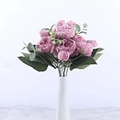 cheap Artificial Plants &amp; Flowers-1pc Artificial Flower Stem, Silk Peony, Artificial Flowers Bouquet, Fake Flowers For Home Wedding Decoration Mother&#039;s Day Gifts Birthday Gifts