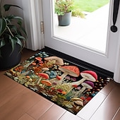preiswerte Fußmatten-Magic Mushroom Forest Fußmatte, Fußmatten, waschbare Teppiche, Küchenmatte, rutschfester, ölbeständiger Teppich, Innen- und Außenmatte, Schlafzimmer-Dekoration, Badezimmermatte, Eingangsteppich