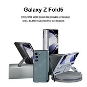 Χαμηλού Κόστους Samsung Θήκη-τηλέφωνο tok Για Samsung Galaxy Z Fold 5 Πίσω Κάλυμμα με βάση στήριξης και προστατευτικό οθόνης με στυλό S PC PU δέρμα