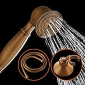 cheap Shower Faucets-Bathroom Shower Faucet Set, High Flow Vintage Style Wall Mounted Outside Antique Dual-Head Pull Out Shower Head with Handheld, Hot and Cold Water Switch Included