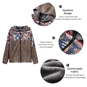 abordables Hoodies Ethniques Vintage-Homme Tribal Impressions Graphiques Sweat à capuche Sweats à capuche Sweatshirt Designer Basique Occasionnel Polaire fine manche longue À capuche Occasionnel Quotidien Sports Sortir Vêtements de rue