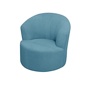 abordables Cubierta de sillón y silla sin brazo-Funda para sillón giratorio de barril de jacquard, funda elástica color burdeos para sillón giratorio, funda para sofá, funda para sillón de club redondo moderno