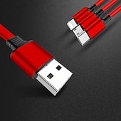 Недорогие Кабели для мобильных телефонов-2023 новый выдвижной USB-кабель 3 в 1, универсальный зарядный кабель для мобильного телефона, кабель для быстрой зарядки, USB-кабель для iPhone, Samsung, Huawei, Xiaomi, Oppo, Google