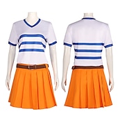 economico Costumi anime-Tuta Intera Nami Anime Costume Cosplay Abiti Cosplay Halloween Carnevale Mascherata Gonna Maglietta Cintura Per Per donna Adulti