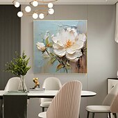 preiswerte Blumen-/Botanische Gemälde-Handgefertigtes Ölgemälde auf Leinwand, Wandkunst-Dekor, originales Blumengemälde in voller Größe für die Inneneinrichtung mit gespanntem Rahmen, ohne Innenrahmen-Gemälde