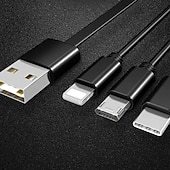 Недорогие Кабели для мобильных телефонов-2023 новый выдвижной USB-кабель 3 в 1, универсальный зарядный кабель для мобильного телефона, кабель для быстрой зарядки, USB-кабель для iPhone, Samsung, Huawei, Xiaomi, Oppo, Google