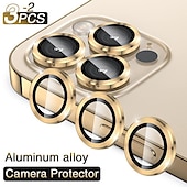 رخيصةأون واقيات شاشات أيفون-3 مجموعات 2 مجموعات كاميرا عدسة حامي من أجل Apple ايفون 16 iPhone 15 Pro Max 14 Plus 13 12 11 Pro Max سبائك التيتانيوم 9Hقسوة (HD) دقة عالية انفجار برهان مقاومة الحك