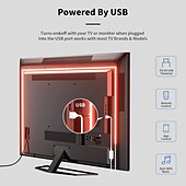 お買い得  ＬＥＤストリップライト-5v usb rgb cob ledライトストリップ1-3メートル変色ストリップライトテレビバックライトマルチカラーフレキシブルキャビネットボトムベルト音楽アプリコントローラー寝室キッチンホームdiy照明に適しています