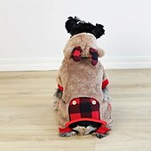 baratos Trajes-Cachorros Gatos Macacão Fantasia de Natal Roupa de Natal Festa Casual Inverno Quente Respirável Macio Lavável Confortável Natal Ao ar livre Casual / Diário Roupas para cães for Bichon Frise Pomerânia