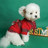 abordables Vêtements &amp; accessoires-Chien Chat Sweat-shirt Costume de Noël Tenue de Noël Soirée Décontractées Hiver Chaud Respirable Doux Lavable Confortable Noël Extérieur Casual Quotidien Vêtements pour chiens for Bichon Frisé Loulou