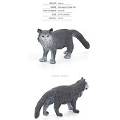 cheap Building Toys-PVC Solid Simulation Pet Cat Model Black And White Cat Stretched Lazily Cat Playing With Cat Tabletop Decoration Small Ornaments