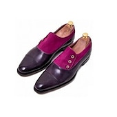cheap Formal-Men&#039;s Blue Faux Leather Oxford Shoes with Suede Detailing – Elegant Lace-Up Dress Shoes for Formal Events and Business Occasions