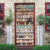 economico Coperture per porte-Scaffali per libri vintage, coperture per porte, arazzi per porte, decorazioni per tende per porte, fondali per porte, banner per porte d&#039;ingresso, forniture per decorazioni per feste in fattoria