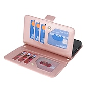 cheap iPhone Cases-Phone Case For iPhone 15 Pro Max Plus iPhone 14 13 12 11 Pro Max Plus Back Cover Wallet Case with Stand Holder Magnetic with Lanyard Retro TPU PU Leather