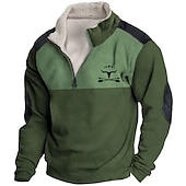 economico Felpe 3D da uomo-Per uomo Pop art Color Block Cowboy Felpe Felpa Felpa con zip Manica lunga Felpa Chiusura lampo quarto Giornaliero Essenziale Informale Stampa 3D Da mare Per eventi Per uscire Stampa Vello Autunno