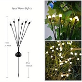 levne Pozemní světla-6/8/10 světla solární zahradní lampa zahradní lampa, led větrem poháněná světluška zemní lampa, zahradní dekorace festivalová lampa