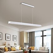 economico Design della linea-luce lineare a led, illuminazione a sospensione con striscia di alluminio con lampada a sospensione con paralume in acrilico, lampadari lunghi moderni e semplici per isola cucina 110-240v