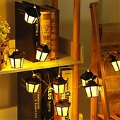 economico Striscie luci a batteria-Lanterna da palazzo retrò a 10 led stringa di lucine fata lanterna alimentata a batteria ghirlanda di natale per decorazioni per la camera da letto per feste di nozze 1 set