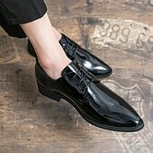 お買い得  フォーマル-男性用 オックスフォードシューズ フォーマルシューズ ドレスシューズ ウォーキング カジュアル 日常 セントパトリックデー マイクロファイバー 快適 ブーティー／アンクルブーツ ローファー ブラック グリーン 春 秋