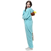 ieftine Costum de animal-Pijamale Kigurumi Costum fantezie Haine de noapte Animal Desen animat Cald Costum amuzant Confortabil Adulți Unisex Bărbați și femei Crăciun Halloween Carnaval Petrecere Performanță homewear Costume