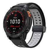 baratos Relógios Garmin-Pulseiras de Relógio para Garmin Fenix 7 7X 6 6X Pro Epix Pro 47mm 51mm Instinct 2X Approach S70 47mm S62 S60 Forerunner 955 945 Epix Marq Descent Quatix 22mm 26mm Silicone Substituição Alça