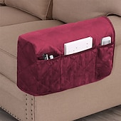 baratos Capa para assento de Sofá &amp; Apoios de Braços-2 peças capas de apoio de braço para cadeiras e sofás capas de braço de sofá para capas de apoio de braço de sofá com bolso lateral protetor de móveis antiderrapante capas de apoio de braço laváveis