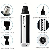abordables Soins Personnels &amp; Santé-4 en 1 rechargeable hommes électrique nez oreille tondeuse à cheveux indolore femmes coupe brûlures latérales sourcils barbe tondeuse à cheveux coupe rasoir