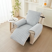 abordables Funda de sofá-Fundas de peluche de conejo para sillón reclinable grande, funda de asiento reversible, protector lavable con correas elásticas ajustables para niños y mascotas