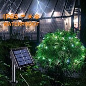 economico Striscie luci ad energia solare-luci solari per esterni – luci fatate in filo di rame impermeabili, 8 modalità, alimentate ad energia solare per patio esterno, cortile, alberi, decorazioni natalizie, per matrimoni e feste in campeggio