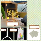 voordelige photobooth rekwisieten-kindertekenbord schoolbord transparant dubbele zijde kan worden afgeveegd en geschreven acryl lichtgevend schrijfbord steigers desktop message board