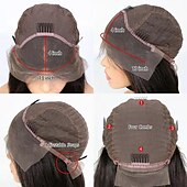 abordables Pelucas delanteras del cordón de cabello natural-Cabello humano 13x4 frente de encaje corte pixie peluca onda bob frente de encaje transparente pelucas de cabello humano brasileño frontal de encaje pelucas para mujeres parte lateral peluca corta y