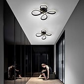 billige Taklamper-moderne taklys ring design led svart taklampe 3 farger akryl taklampe pendelbelysning for stue soverom spisestue kjøkken foajé 110-240v