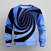 cheap Boy&#039;s 3D Vision &amp; Geometry-Boys 3D Graphic Sweatshirt Pullover Long Sleeve 3D Print Fall Winter Fashion Streetwear Cool Kids 3-12 Years Crew Neck Outdoor Casual Daily Regular Fit