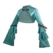 baratos Tops-Punk e gótico Steampunk Capa Mulheres Fantasia Steampunk Dia Das Bruxas Carnaval Adulto Blusa Todas as Estações