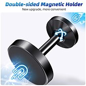 billiga Hållare till bilen-dubbelsidig stark magnetisk telefonhållare stativ magnet 720° rotation mobiltelefonfäste för bilgym fäst på metallyta