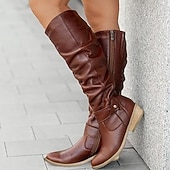 levne Slouch Boots-dámské semišové kozačky nad kolena s huňatým designem – ideální pro podzimní módu, ležérní výlety a outdoorová dobrodružství