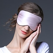 abordables Accesorios de ropa de cama-Antifaz de seda pura natural 100% real con correa ajustable para dormir, cubierta de seda de morera de doble cara para dormir, bloquea la luz y reduce los ojos hinchados.