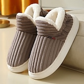 ieftine Flip-Flops de Damă-papuci de casă roz de pluș pentru femei, cu căptușeală din lână – pantofi confortabili, anti-alunecare, pentru confortul casei