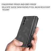 Χαμηλού Κόστους Samsung Θήκη-τηλέφωνο tok Για Samsung Galaxy Z Fold 5 Πίσω Κάλυμμα με βάση στήριξης και προστατευτικό οθόνης με στυλό S PC PU δέρμα