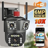 abordables Caméras IP d&#039;Extérieur-caméra de sécurité extérieure 6mp 10x zoom caméra ip étanche extérieure caméra de sécurité extérieure pour la sécurité à domicile à l&#039;extérieur à l&#039;intérieur