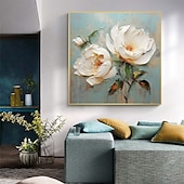 preiswerte Blumen-/Botanische Gemälde-Handgefertigtes Ölgemälde auf Leinwand, Wandkunst-Dekor, originales Blumengemälde in voller Größe für die Inneneinrichtung mit gespanntem Rahmen, ohne Innenrahmen-Gemälde