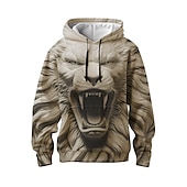 tanie męskie bluzy 3d-męska ouku graficzna bluza z kapturem ze zwierzęcym wzorem bluza z kapturem bluza z kapturem bluza z kapturem z długim rękawem bluza z kapturem moda 3d druk sportowy na zewnątrz wakacje 5 7 nadruk przednia kieszeń wiosna i jesień projektant
